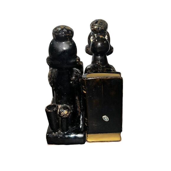 Vintage poodle bookends with pen holders Japanese redware MCM - Picture 4 of 7